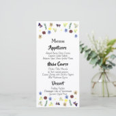 Botanische Bloementuin White Wedding Menu (Staand voorkant)