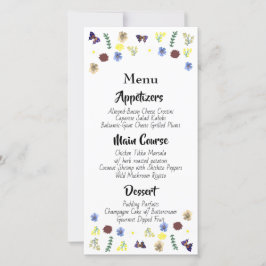 Botanische Bloementuin White Wedding Menu