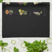 botanische bloementuinkaart theedoek (Gevouwen)