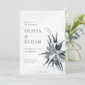 Botanische  Bloemenuitnodiging Kaart (Staand voorkant)