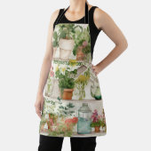 Botanische Bloemenvaas Tuin Planten Waterverf Schort (Insitu)