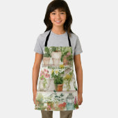 Botanische Bloemenvaas Tuin Planten Waterverf Schort (Insitu)