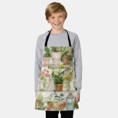 Botanische Bloemenvaas Tuin Planten Waterverf Schort (Gedragen)