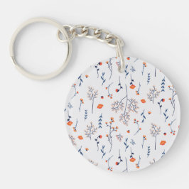 Botanische Bloemenveer Bloemen Acryl Sleutelhanger