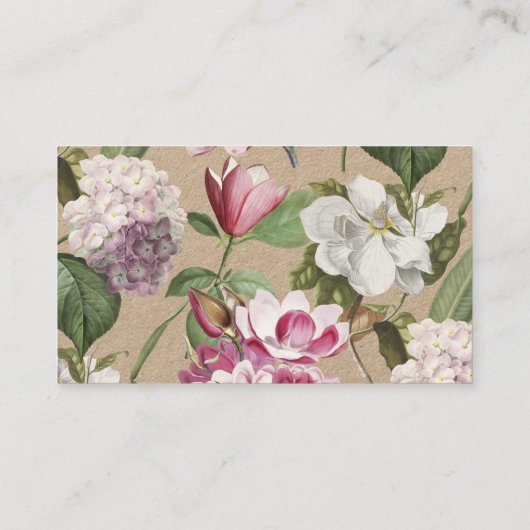  botanische bloemenwinkel elegantie visitekaartje (Achterkant)