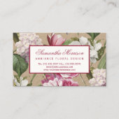  botanische bloemenwinkel elegantie visitekaartje (Voorkant)