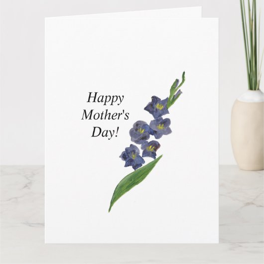 Botanische Bloemgroet Moederdag Lily Kaart (Voorkant)