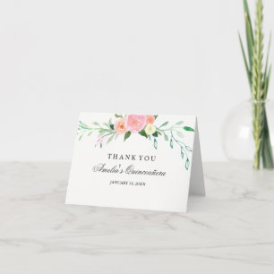Botanische Bloemige Aquarel Quinceanera Bedankt