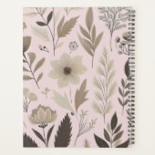Botanische bloemige blos en taupe planner (Achterkant)