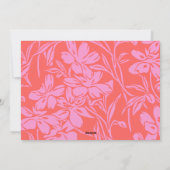 Botanische Bloemige Boho Kunst Roze Vakantie Foto Feestdagenkaart (Achterkant)