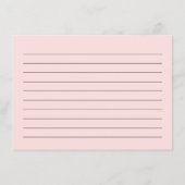 Botanische Bloemige Bruidsfeest Receptkaart Informatiekaartje (Achterkant)