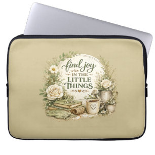Botanische Bloemige Cottagecore Inspirerende Vormg Laptop Sleeve