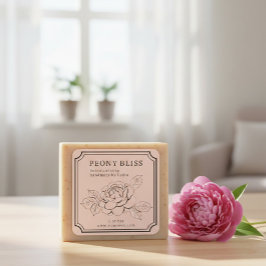 Botanische bloemige handgemaakte zeep sticker