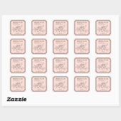 Botanische bloemige handgemaakte zeep sticker (Vel)