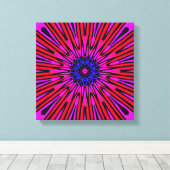 Botanische Bloemige Mandala Canvas Afdruk (Insitu (Houten vloer))