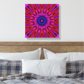 Botanische Bloemige Mandala Canvas Afdruk (Insitu (Slaapkamer))