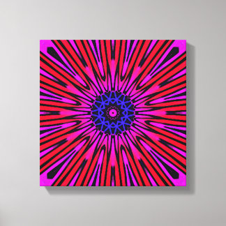 Botanische Bloemige Mandala Canvas Afdruk