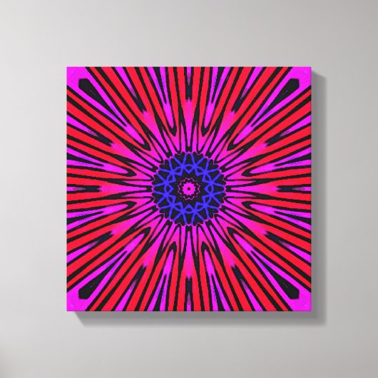 Botanische Bloemige Mandala Canvas Afdruk (Voorkant)