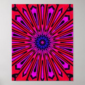 Botanische Bloemige Mandala Poster