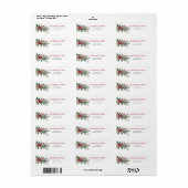 Botanische Bloemige Winter Kerst Huwelijk Etiket (Full Sheet)