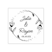 Botanische bloemkroon, voornamen rubberstempel (Afrduk)