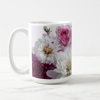 Botanische bloemkunst op koffiekopje – Elegant N Koffiemok