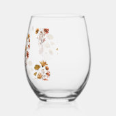 Botanische bloemkunst wijnglas zonder voet (Links)