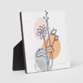 Botanische bloemlijnkunst fotoplaat (Voorkant)