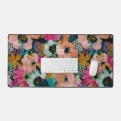 Botanische bloemmotief  bureaumat (Keyboard & Muis)