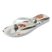 Botanische bloemmotief Teenslippers (Schuin)