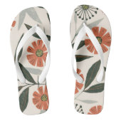Botanische bloemmotief Teenslippers (Voetbed)
