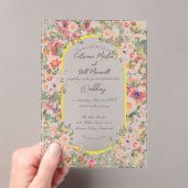 Botanische Bloom Acryl Huwelijksuitnodiging Acryl Uitnodigingen (Insitu (Draagbaar))