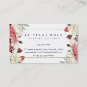 Botanische Blooms Visitekaartje voor interieurontw (Achterkant)