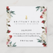 Botanische Blooms Visitekaartje voor interieurontw (Achterkant)