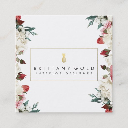 Botanische Blooms Visitekaartje voor interieurontw (Voorkant)