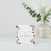 Botanische Blooms Visitekaartje voor interieurontw (Staand voorkant)