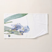 Botanische Blue Iris Flowers Redoute Bath Towel Se Bad Handdoek (Handdoek)