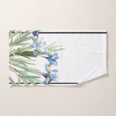 Botanische Blue Iris Flowers Redoute Bath Towel Se Bad Handdoek (Handdoek)