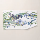 Botanische Blue Iris Flowers Redoute Bath Towel Se Bad Handdoek (Handdoek)