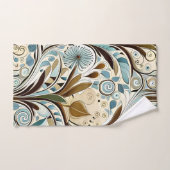 Botanische Blues en Bruinen Bad Handdoek (Handdoek)