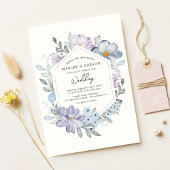 Botanische Blush Bloemen Lijst Romantische bruilof Kaart