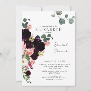 Botanische Blush & Bourgondische Bloemen Vrijgezel Kaart