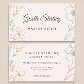 Botanische Blush en zwarte make-up artist schoonhe Visitekaartje