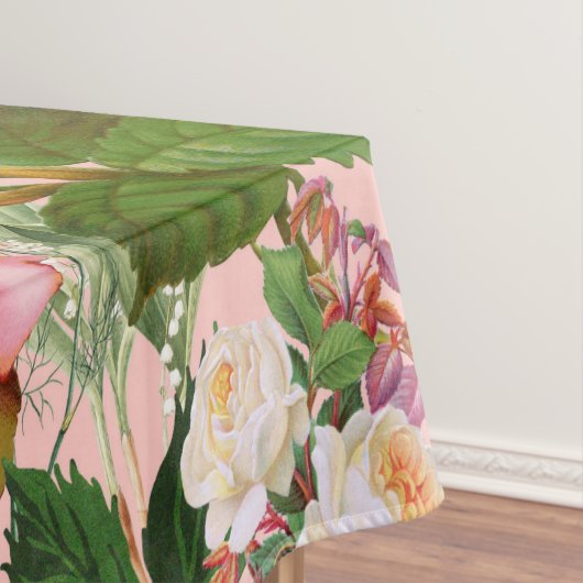  botanische, blush Floral Roos Illustratie, Tafelkleed (Voorbeeld)