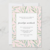 Botanische Blush Foto Collage Graduation Party Kaart (Achterkant)