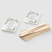 Botanische Blush Roze Bloemen Bruiloft Programma Handwaaier (Niet-gemonteerd)