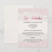 Botanische Blush Roze Watercolor Enclosure Kaart (Voorkant / Achterkant)