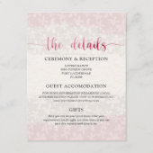 Botanische Blush Roze Watercolor Enclosure Kaart (Voorkant)