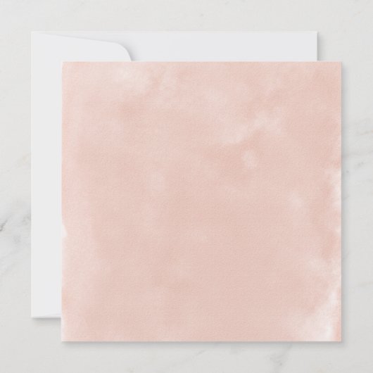 Botanische Blush Waterverf Baby shower Kaart (Achterkant)