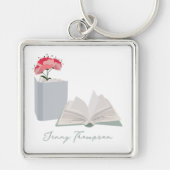 Botanische Boeken & Bibliotheek Lezen Aangepaste N Sleutelhanger (Voorkant)